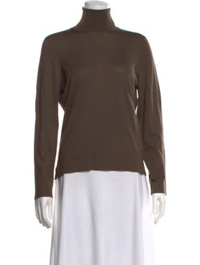 Pre-owned Tse Wool Turtleneck Sweater W/ Tags In Brown