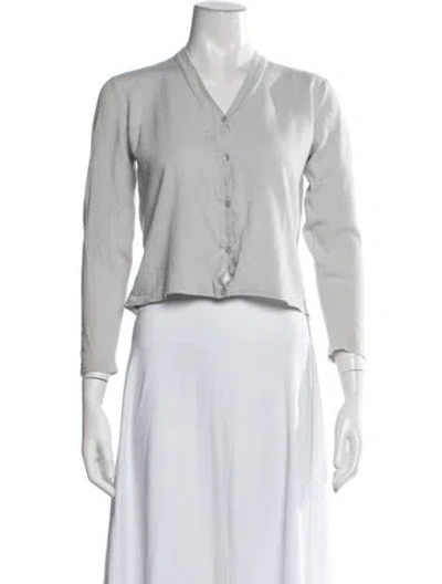 Pre-owned Tse Wool V-neck Sweater In Grey