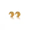Tseatjewelry Women's Gold Capri Hoop Earrings
