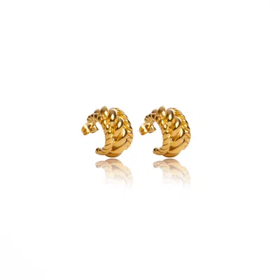 Tseatjewelry Women's Gold Capri Hoop Earrings