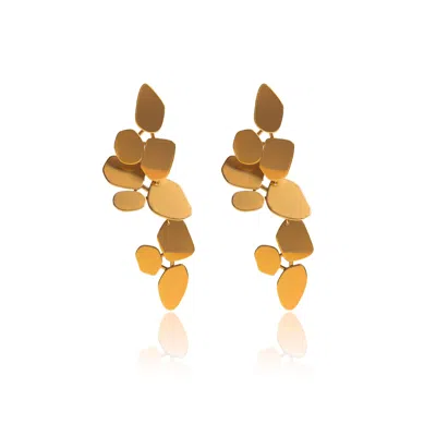 Tseatjewelry Women's Gold Leaf Earrings