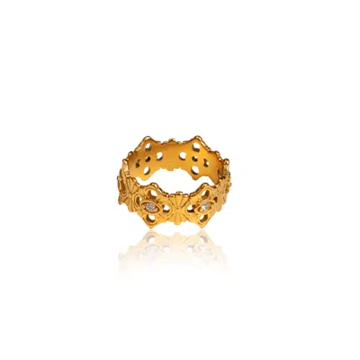 Tseatjewelry Women's Gold Park Ring In Gray
