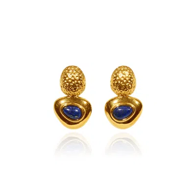 Tseatjewelry Women's Kamel Gold Plated Statement Earrings