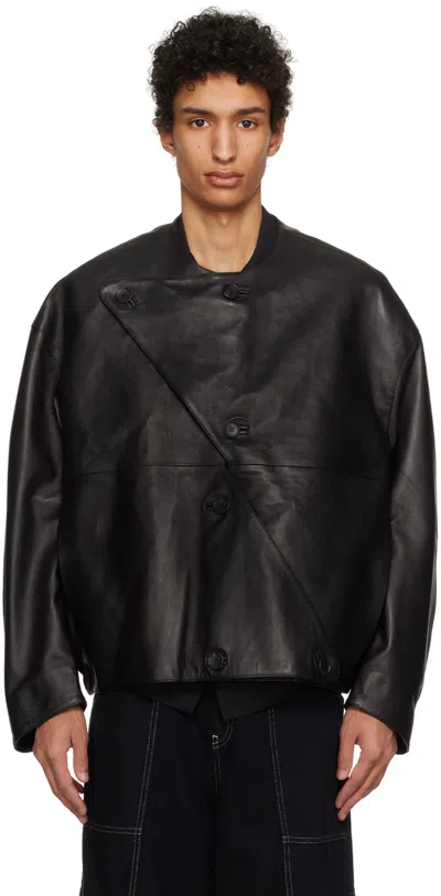 T/sehne Black Lock Leather Jacket
