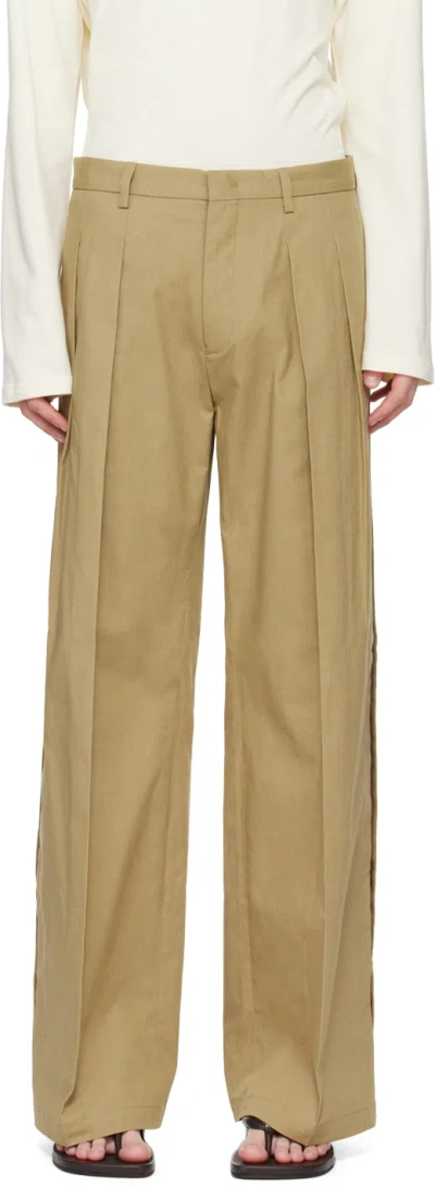 T/sehne Ssense Exclusive Beige Tailored Trousers
