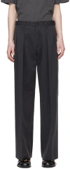 T/SEHNE SSENSE EXCLUSIVE GRAY TAILORED TROUSERS
