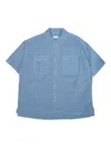 Ts(s) Flap-pocket Short-sleeved Shirt In Blue