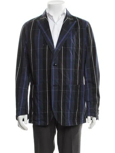 Pre-owned Ts(s) Striped Utility Jacket In Blue