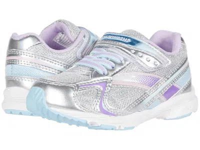 Tsukihoshi Glitz (toddler/little Kid) Girls Shoes Silver/lavender : 1 Little Kid M, Synthetic/textile