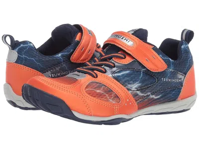 Tsukihoshi Mako Hl 2 (little Kid/big Kid) Boys Shoes Orange/navy : 4 Big Kid M, Synthetic/textile In Multi