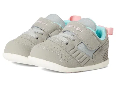 Tsukihoshi Kids' Racer (infant/toddler) Girls Shoes Gray/pink : 4.5 Toddler M, Leather In Multi