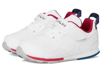 Tsukihoshi Racer (toddler/little Kid) Boys Shoes White/navy : 7.5 Toddler M, Synthetic/textile In Multi