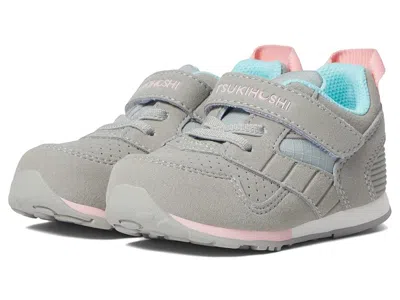 Tsukihoshi Racer (toddler/little Kid) Girls Shoes Gray/pink : 12.5 Little Kid M, Textile In Multi