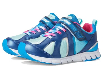 Tsukihoshi Rainbow (little Kid/big Kid) Girls Shoes Navy/mint : 4.5 Big Kid M, Synthetic/textile In Multi