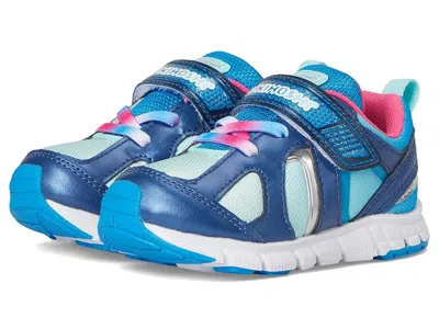 Tsukihoshi Rainbow (toddler/little Kid) Girls Shoes Navy/mint : 9 Toddler M, Faux Leather/synthetic/textile In Multi