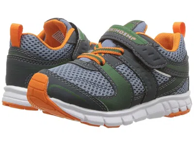 Tsukihoshi Velocity (toddler/little Kid) Boys Shoes Charcoal/sea : 7.5 Toddler M, Faux Leather/synthetic/textil In Multi