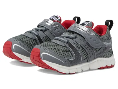 Tsukihoshi Velocity (toddler/little Kid) Boys Shoes Gray/red : 13.5 Little Kid M, Faux Leather/leather/rubber