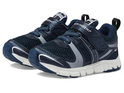 Tsukihoshi Velocity (toddler/little Kid) Boys Shoes Navy/silver : 1 Little Kid M, Faux Leather/leather/rubber