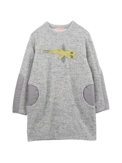 Tsumori Chisato Appliqué-patch Long-sleeve Dress In Gray