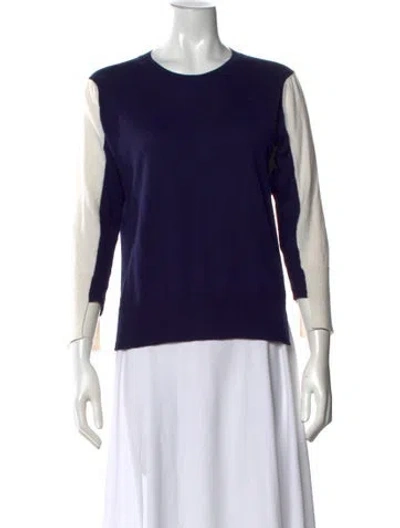 Pre-owned Tsumori Chisato Colorblock Pattern Crew Neck Sweater In Blue