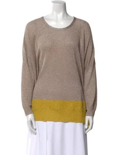 Pre-owned Tsumori Chisato Colorblock Pattern Scoop Neck Sweatshirt In Neutral