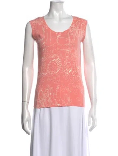 Pre-owned Tsumori Chisato Graphic Print Scoop Neck T-shirt In Pink