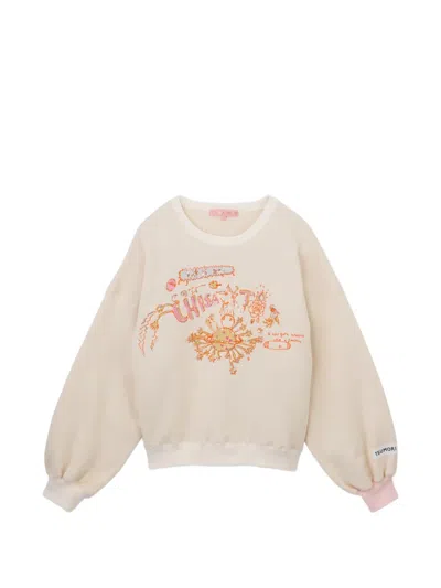 Tsumori Chisato Graphic-print Sweater In Metallic