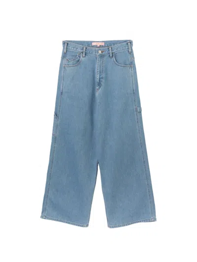 Tsumori Chisato Hammer-loop Wide-leg Jeans In Blue
