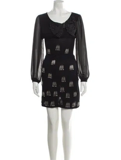 Pre-owned Tsumori Chisato Printed Mini Dress In Multi