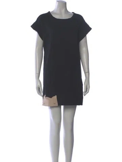 Pre-owned Tsumori Chisato Scoop Neck Mini Dress In Gray