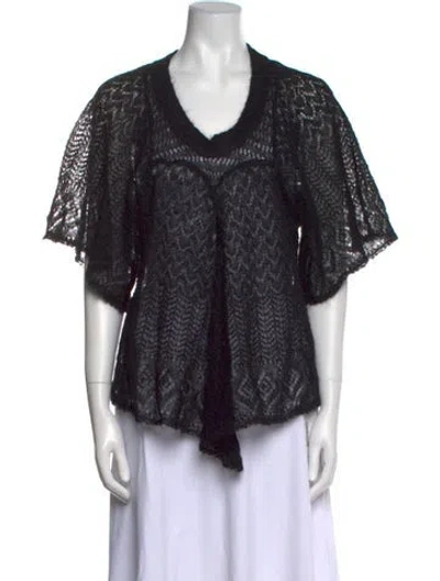 Pre-owned Tsumori Chisato Scoop Neck Sweater In Black