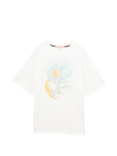 Tsumori Chisato Sequin-embellished Graphic-print T-shirt In White