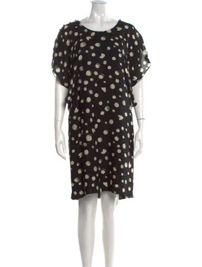 Pre-owned Tsumori Chisato Silk Knee-length Dress In Black