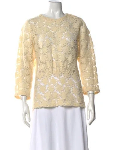 Pre-owned Tsumori Chisato Wool Floral Print Sweater In Neutral
