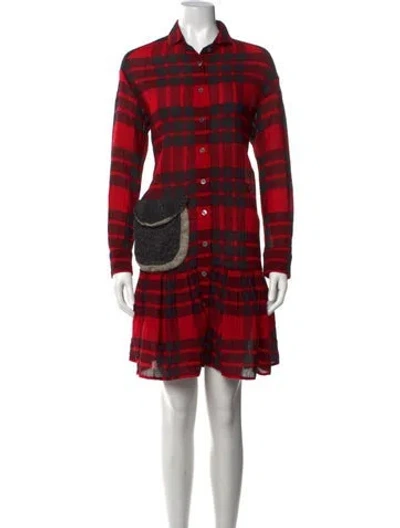 Pre-owned Tsumori Chisato Wool Mini Dress In Red