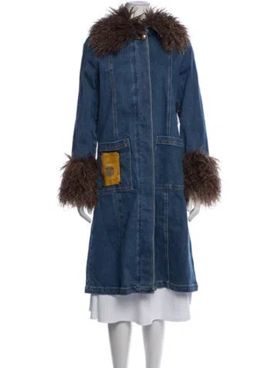 Pre-owned Tt Studios Coat In Blue