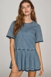 Tt Studios Coco Cotton Mini Dress In Blue