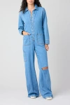 Tt Studios Deanna Wide-leg Distressed Jumpsuit