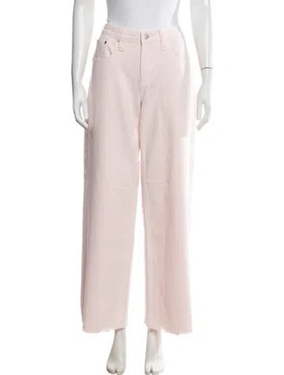 Pre-owned Tt Studios High-rise Wide Leg Jeans In Pink