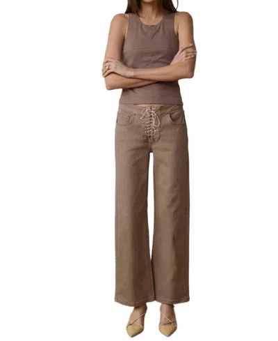 Tt Studios Mikey Relaxed Straight-leg Jean In Greenwich Ave. In Brown