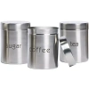 Ttu Basic Essentials Basic Essentials 3-pc. Stainless Steel Canister Set In Silver