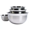 Ttu Basic Essentials Basic Essentials Stainless Steel 4-pc. Mixing Bowl Set In Silver