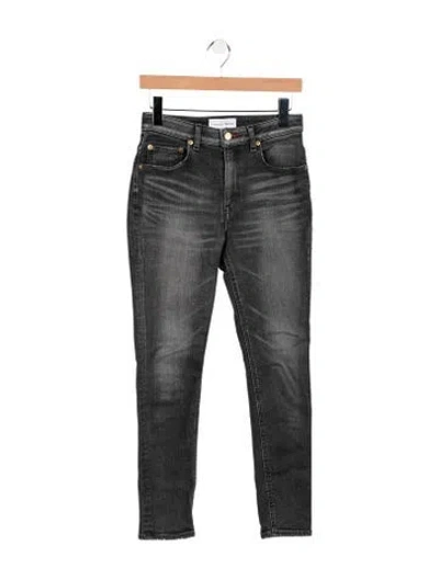 Pre-owned Tu Es Mon Tresor High-rise Skinny Leg Jeans In Gray