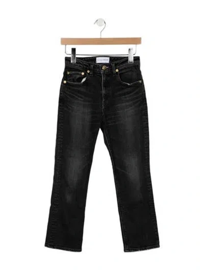 Pre-owned Tu Es Mon Tresor High-rise Straight Leg Jeans In Black