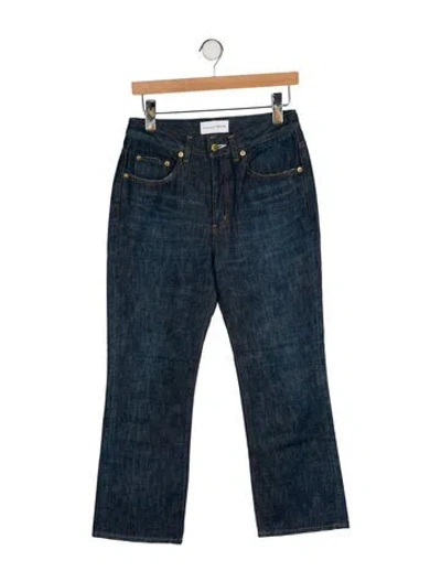 Pre-owned Tu Es Mon Tresor High-rise Straight Leg Jeans In Blue