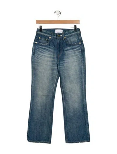 Pre-owned Tu Es Mon Tresor High-rise Straight Leg Jeans In Blue