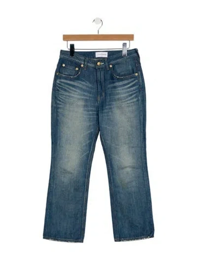Pre-owned Tu Es Mon Tresor High-rise Straight Leg Jeans In Blue