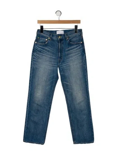 Pre-owned Tu Es Mon Tresor High-rise Straight Leg Jeans In Blue