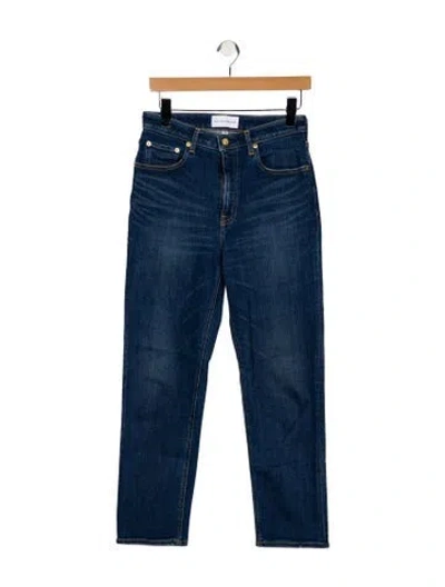 Pre-owned Tu Es Mon Tresor High-rise Straight Leg Jeans In Blue