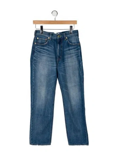 Pre-owned Tu Es Mon Tresor High-rise Straight Leg Jeans In Blue
